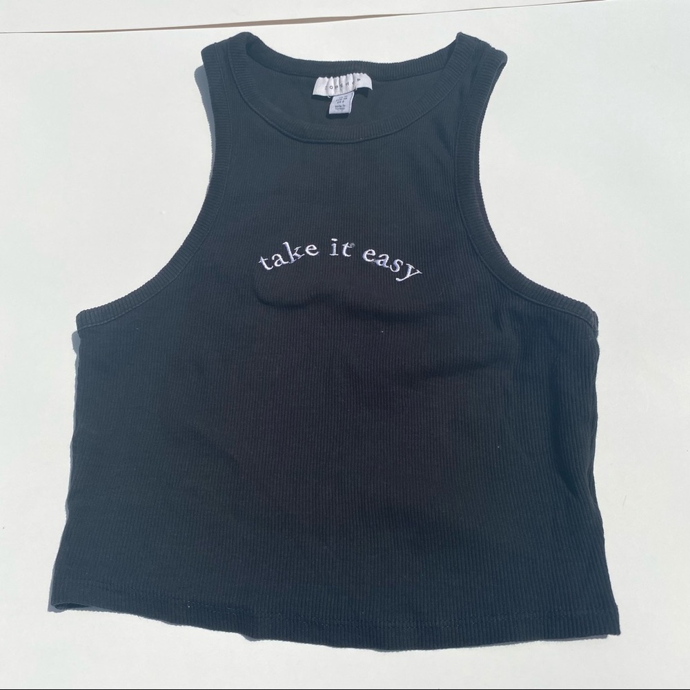 Topshop “take it easy” Tank Top🍒